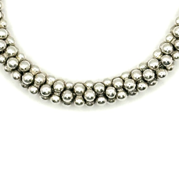 Lagos Signature Caviar Chunky Silver Beaded Bracelet - Picture 2 of 8